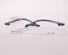 A pair of as new SwissFlex glasses frames with clear glass (RRP £200).