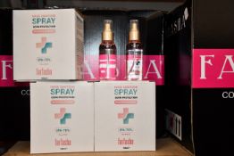 A quantity of FarFasha unscented anti-bacterial sanitiser. Spray formula removing the issue of