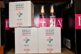 A quantity of FarFasha unscented anti-bacterial sanitiser. Spray formula removing the issue of