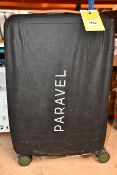 An as new Paravel Aviator international carry on suitcase in green.