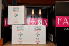 A quantity of FarFasha unscented anti-bacterial sanitiser. Spray formula removing the issue of