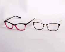 Two pairs of as new William Morris glasses frames with clear glass (RRP £170).
