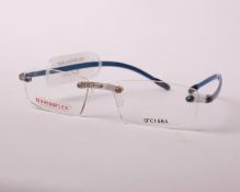 A pair of as new SwissFlex glasses frames with clear glass (RRP £200).