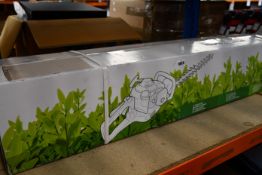 One boxed as new Mountfield petrol hedge trimmer (MHJ2424).
