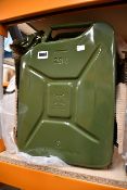 Four as new 20 litre jerry cans.