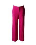Two pairs of as new Theory Wide trousers in magenta (Size 0 and 8 - RRP £320).