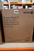 One boxed as new Xerox 008R13096 iGen3 iGen4 Fuser Fluid Oil II (2 x 1.6l bottles, box sealed).
