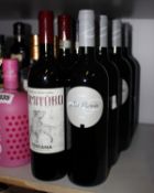 Four Toro San Roman 2016 red wine (4 x 750ml), five assorted Castello Romitorio red wine to