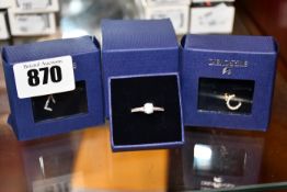 Two as new Swarovski pendants with the letters L/C (Rose gold coloured) and a Swarovski crystal pave