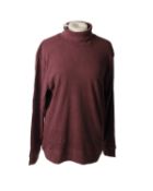 Eighteen as new Hann Brooks London roll neck pullover sweaters in maroon (L/XL).