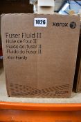 One boxed as new Xerox 008R13096 iGen3 iGen4 Fuser Fluid Oil II (2 x 1.6l bottles, box sealed).
