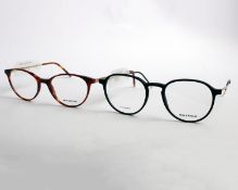 Two pairs of as new Moleskine glasses frames with clear glass (RRP £160 each).