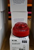 Ten boxed as new Eaton - Fulleon - ROLP, red body and red LED beacon/sounders (8210113FULL-0016X).