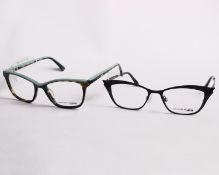 Two pairs of as new William Morris glasses frames with clear glass (RRP £170).
