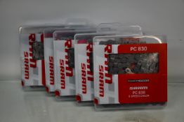 Ten boxed as new SRAM PC-1110 11 Speed Chains (Solid pin, 114 links).