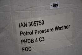 A boxed as new Parkside petrol pressure washer.