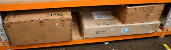 A quantity of as new furniture to include one Lynx five drawer chest of drawers and one Vanbow