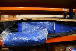 A boxed as new Airwaves essential gazebo in blue (2.5 x 2.5).