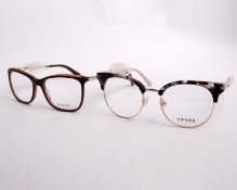 Two pairs of as new Guess glasses frames with clear glass (RRP £150 each).