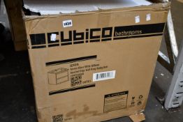 One as new Cubico Bathrooms Serena gloss white 500mm wall hung vanity unit.