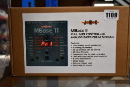 One boxed as new JoMax MBase 11 full midi controlled analog bass drum module.
