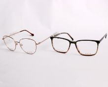 Two pairs of as new Dutz glasses frames with clear glass (RRP £170 each).