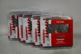 Thirteen boxed as new SRAM PC 830 8-Speed Chains (Step riveting, 114 links).