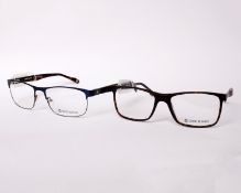 Two pairs of as new Serge Blanco glasses frames with clear glass (RRP £110 each).