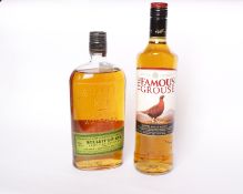 Five Famous Grouse scotch whisky (3 x 1ltr, 1 x 700ml) and a Bullet Rye Frontier whiskey (700ml) (