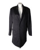 One man's as new All Saints Birdstow Coat in ink/navy (Size: 42).