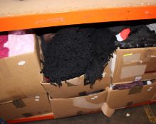 Eight boxes containing pre-owned clothing and related items.