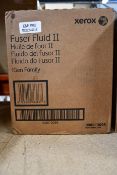 One boxed as new Xerox 008R13096 iGen3 iGen4 Fuser Fluid Oil II (2 x 1.6l bottles, box sealed).