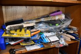 A quantity of miscellaneous hand tools and related items.