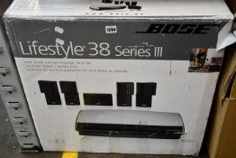 One Bose Lifestyle 38 Series III DVD home entertainment system (Packaging unsealed).