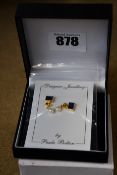 Three pairs of boxed as new Paula Bolton Vermeer Earrings (9142).