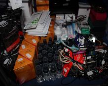 A quantity of eyewear accessories and cleaning kits, ointments etc.