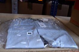 A pair of as new Theory Treeca cropped trousers in mist blue (Size 0 - RRP $295).