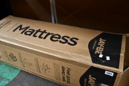 A boxed as new Jay-be children's mattress (190cm x 90cm x 18cm).