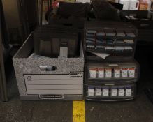 A quantity of contact lenses.