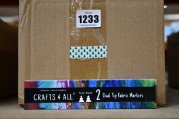 Eighty boxes of two as new Crafts 4 All dual tip fabric markers in black.