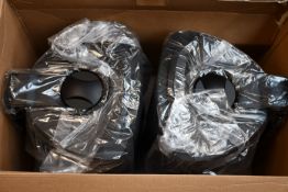 A boxed as new Suzo Happ 2-way pair of speakers in black (SAS-3).