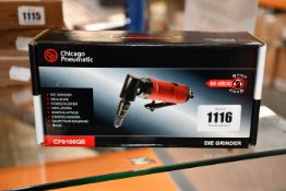 One boxed as new Chicago Pneumatic ergonomic grip die grinder (CP9106Q-B).