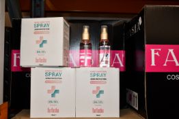 A quantity of FarFasha unscented anti-bacterial sanitiser. Spray formula removing the issue of