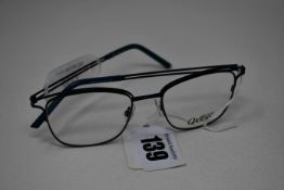 A pair of as new Oxibis glasses frames with clear glass (RRP £230).
