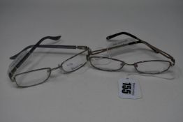 Two pairs of as new Zoffani glasses frames with clear glass (RRP £110 each).