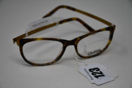 A pair of as new Oxibis glasses frames with clear glass (RRP £230).