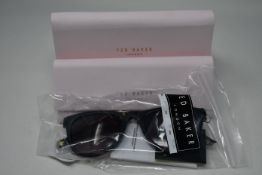 Three pairs of as new Ted Baker Dirk sunglasses with cases.