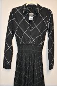An as new Maje Razak asymmetric checked woven dress (T1 -RRP £284), slight damage to collar.