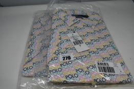 Two Ralph Lauren Polo X Asos exclusive collab shirts in white with all over logo (Both M).