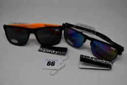 Two pairs of as new Superdry sunglasses (RRP £70 each).